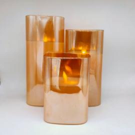 Glass Flickering Flameless LED Candle