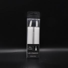 2pk taper bullet wick candle